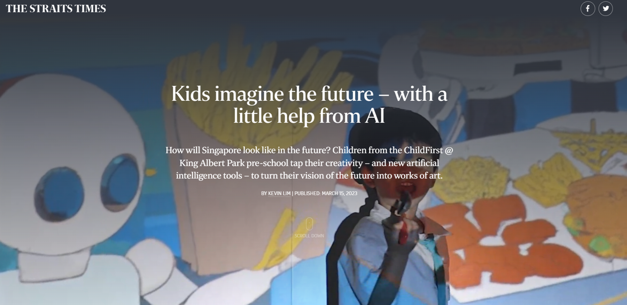 The Straits Times — "Kids imagine the future, with a little help from AI"
