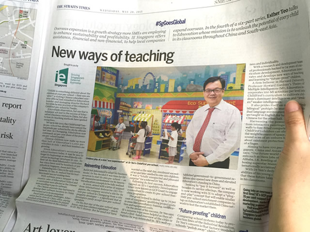The Straits Times — Interview with our Founder, 20 May 2015